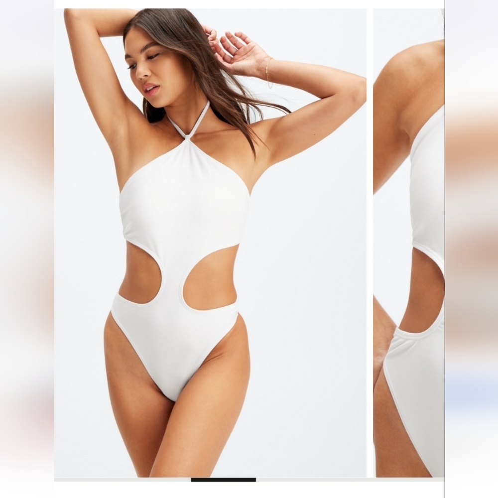 Fabletics Noa String Tie One Piece in White